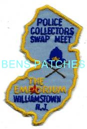 NEW JERSEY,WILLIAMSTOWN POLICE COLLECTORS SWAP MEET 1 STATE SHAPED_wm